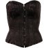 Cottelli - Embroidered Party Corset (Black)  - M