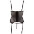 Top trasparente con reggicalze e strisce luminose Cottelli (nero)  - M