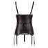 Cottelli Bondage - Glossy Lift-Up Top with Hand Restraints (Black)