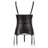 Cottelli Bondage - Glossy Lift-Up Top with Hand Restraints (Black)