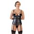 Cottelli Bondage - Glossy Lift-Up Top with Hand Restraints (Black)  - M