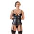 Cottelli Bondage - Glossy Lift-Up Top with Hand Restraints (Black)  - XL