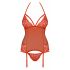 Obsessive 838-COR-3 - Halter-Neck Top with Thong (Red)  - L/XL