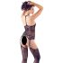 NO:XQSE - set lingerie met bandjes en string - zwart (S-L)