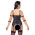 Cottelli Bondage - Halsband Top mit Handschellen und Tanga (schwarz)