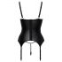 Abierta Fina - Uplift Top with Garter (Black)  - M