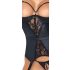 Reggiseno aperto con reggicalze di Abierta Fina (nero)  - L