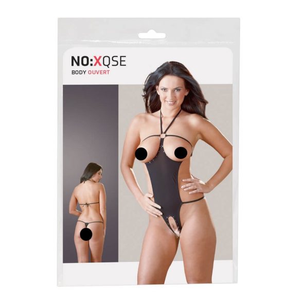 NO:XQSE - Offener, Strass Sexbody - Schwarz (S-L)