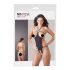 Body sexy cu strasuri, deschis - negru (S-L)