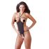 Body Sensuale con Strass Aperto - Nero (Taglia S-L)