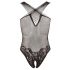 NO:XQSE - Floral Lace Halterneck Bodysuit - Black (S-L)