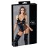 Cottelli Bondage - Glänzender Body mit Handschellen (schwarz)  - XL