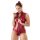 Cottelli Party - Zippered Sleeveless Shiny Bodysuit (Burgundy)  - L