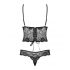 Obsessive Alluria - body dentelle fleurie (noir)