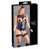 Cottelli Bondage - Glossy Open Body with Hand Restraints (Black)  - M