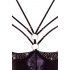 Abierta Fina - body na ramiączkach z kryształkami (czarny)