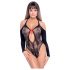 NO:XQSE - long sleeve bodysuit with bow - black (S-L)