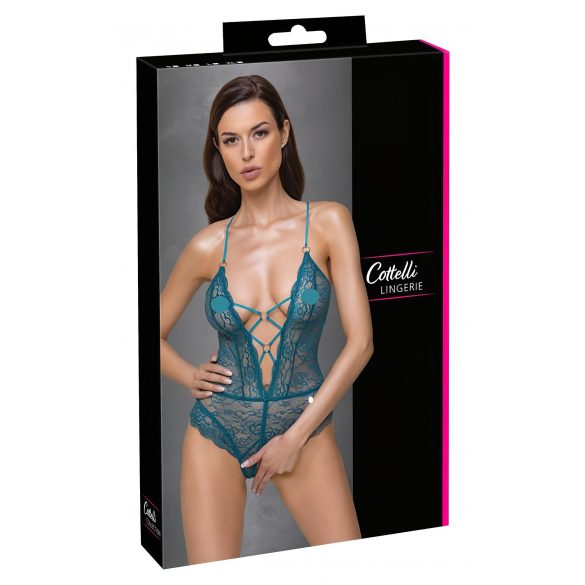 Cottelli - Laced Corset Open Body (Green) - XL