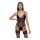 Cottelli - Lace Garter Bodysuit with Openings (Black)