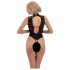 Abierta Fina - Lace Open-Back Body with Rhinestones (Black)