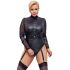 Body cu mâneci din dantelă Cottelli Bondage Plus Size (negru)