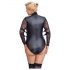 Cottelli Bondage Plus Size - Lace Sleeve Bodysuit (Black)  - 2XL