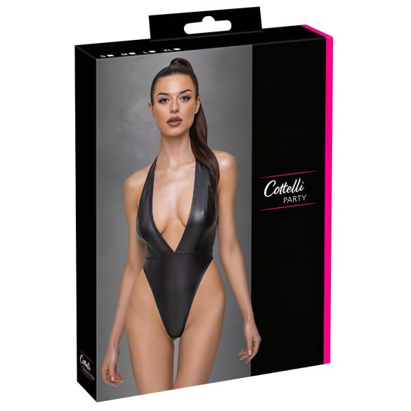 Cottelli Party - Deep Plunge Bodysuit (Black) - XL