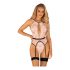 Body con Portacalze Obsessive Lilines (Rosa)