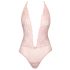 Kissable - Deep V-Neck Lace Bodysuit (Pink)