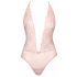 Kissable - Deep V-Neck Lace Bodysuit (Pink)  - L/XL