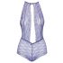 Kissable - Lace Bodysuit with Choker (Purple)  - L/XL