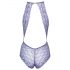 Kissable - Lace Bodysuit with Choker (Purple)  - L/XL