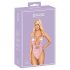 Kissable - geborduurd body met rozen (roze) - L/XL