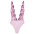 Kissable - geborduurd body met rozen (roze) - L/XL