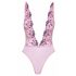 Kissable - geborduurd body met rozen (roze) - L/XL