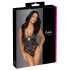 Cottelli Party - Blumenmuster Body (schwarz)