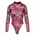 Cottelli - Transparenter Spitzen-Body (Bordeaux)