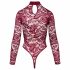 Cottelli - Transparenter Spitzen-Body (Bordeaux)