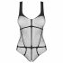 Obsessive B336 - Sheer Open Mesh Bodysuit (Black) - S-L