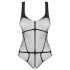 Obsessive B336 - Sheer Open Mesh Bodysuit (Black) - S-L