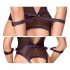 Cottelli Bondage - body ouvert avec attaches pour les bras (noir)