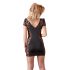 Abito Mini Sensuale con Fiocchi e Pizzo di Cottelli (Nero)  - M