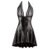 Noir - Layered Dress with Sheer Top and Neck Strap (Black)