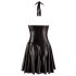 Noir - Layered Dress with Sheer Top and Neck Strap (Black)  - M