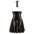 Noir - Layered Dress with Sheer Top and Neck Strap (Black)  - M