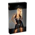 Noir - Layered Dress with Sheer Bust and Neck Strap (Black) - XL