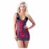 Cottelli - Exclusive Lace-up Lace Dress (Red-Black)  - M