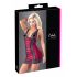 Cottelli - Exclusive Lace-up Lace Dress (Red-Black)  - M