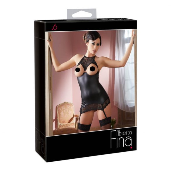 Abierta Fina - Abito Mini Seducente Scintillante (Nero)