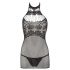 Mandy Mystery - Fishnet Dress with Choker and Thong (Black)